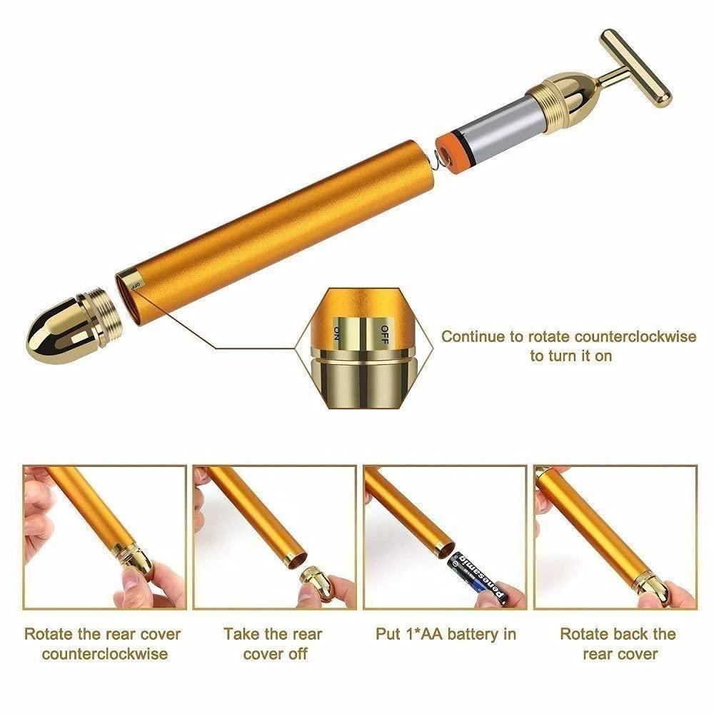 24K Gold Facial Lifting Massager