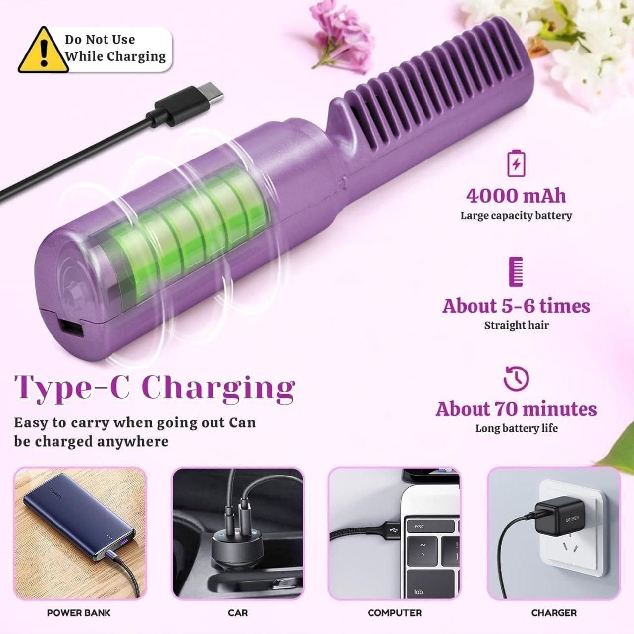 Mini Rechargeable Hair Straightener